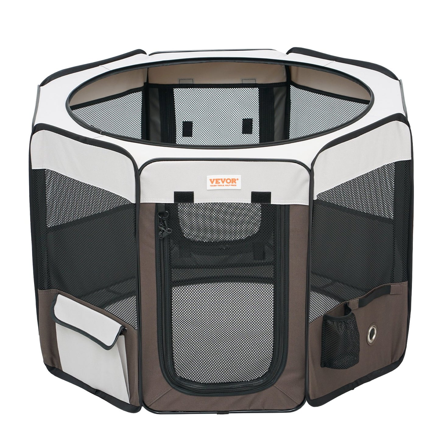 Foldable Pet Playpen, 36 Inch Portable Dog Playpen, Kennel for Puppy, Dog, Cat, Premium Waterproof 600D Oxford Cloth, Removable Zipper, for Indoor Outdoor Travel and Camping Use (Octagon, M)