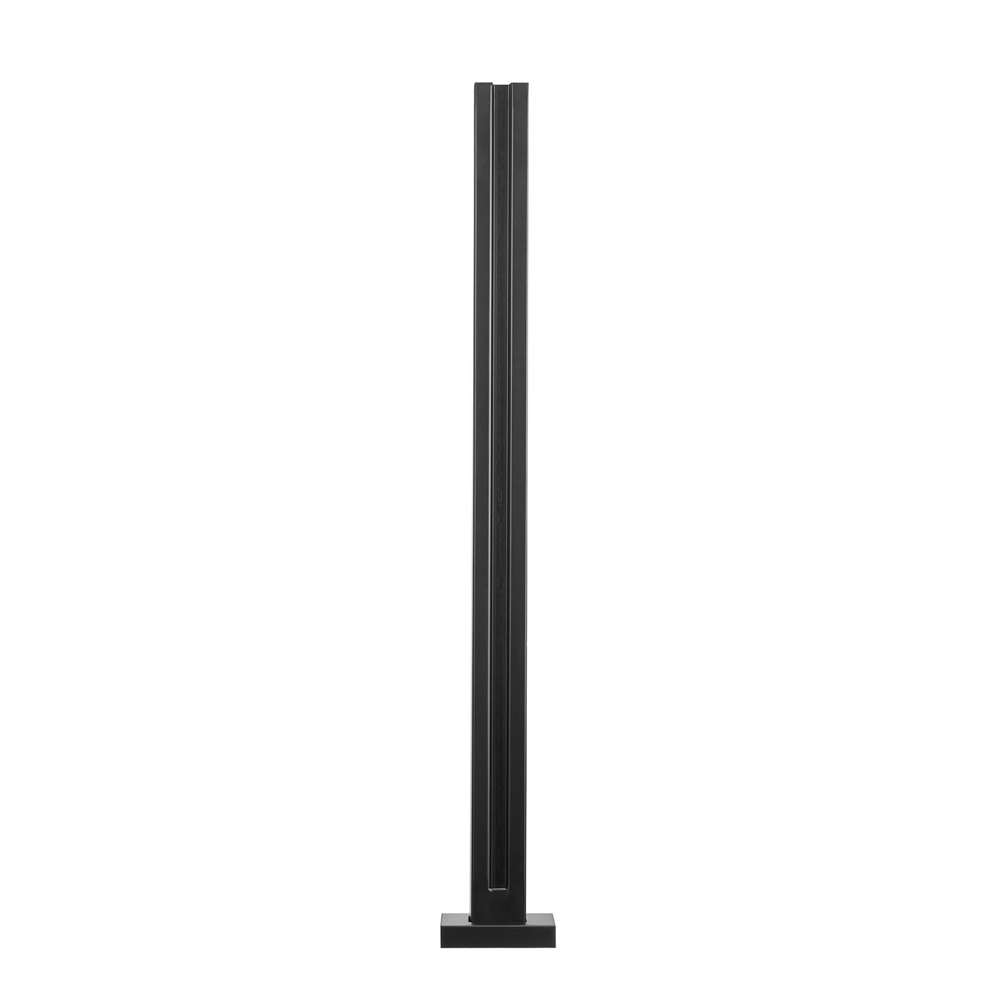 Glasklämma 35,83" H räckesfäste för 0,39"-0,47" glas svart svart