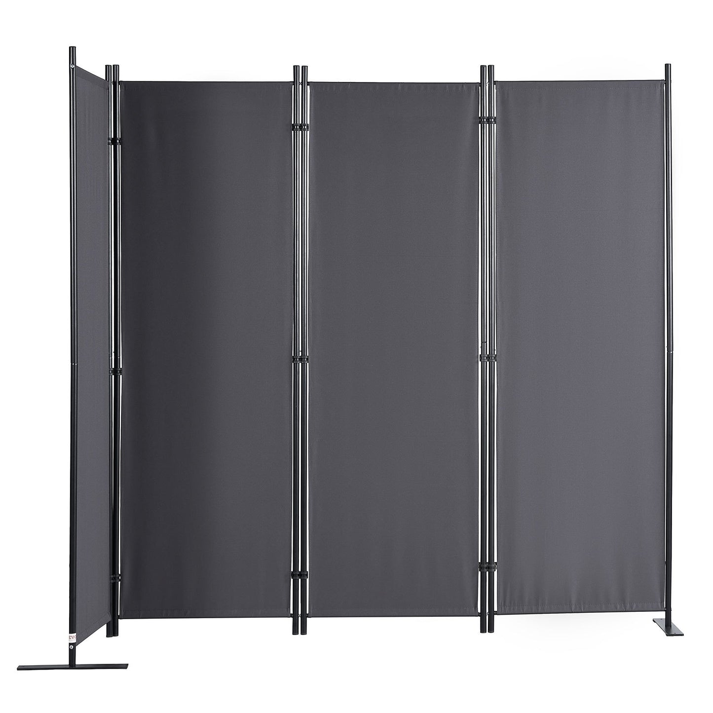 Rumsavdelare 4-panels vikbar sekretessskärm 88,2"x11,8"x67,3" mörkgrå