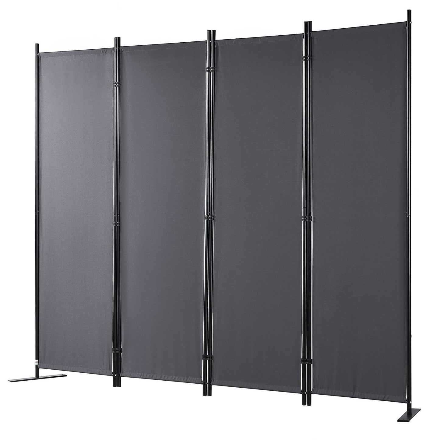 Rumsavdelare 4-panels vikbar sekretessskärm 88,2"x11,8"x67,3" mörkgrå