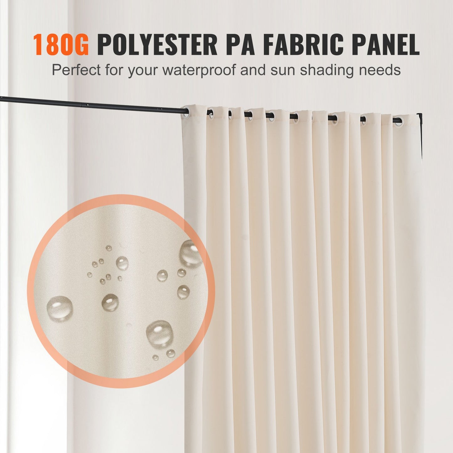 Room Divider Bärbar panel Rumsavdelare med hjul Sekretessskärm Beige