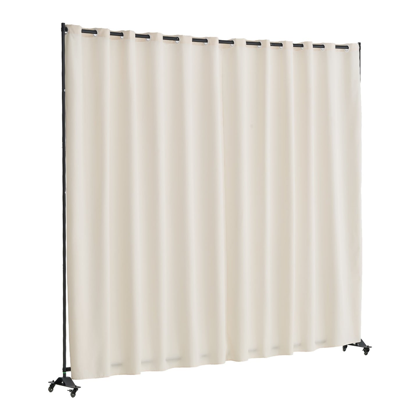 Room Divider Bärbar panel Rumsavdelare med hjul Sekretessskärm Beige