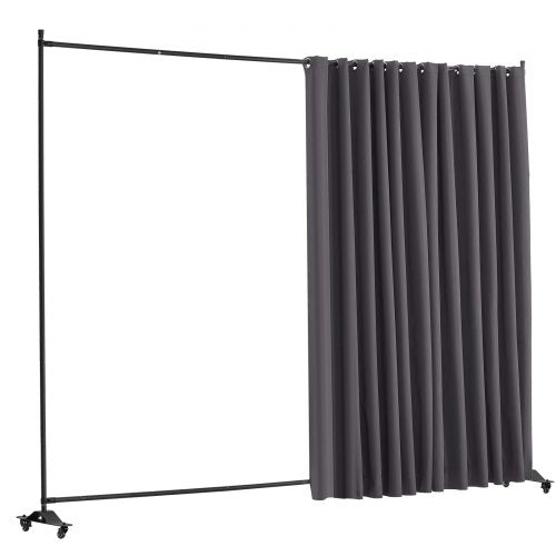 Room Divider Bärbar panel Rumsavdelare med hjul Sekretessskärm Grå | EU