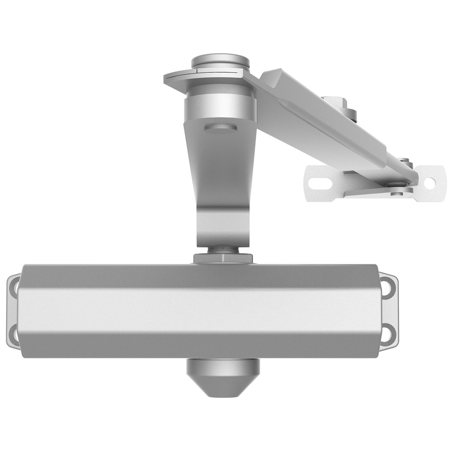 Dörrstängare, Automatisk Dörrstängare Kommersiell eller bostadsanvändning för Dörrvikter 68 kg, Justerbar Storlek Hydraulisk buffert Dörrstängare Kraftig gjuten aluminiumkropp, Enkel installation, Silver