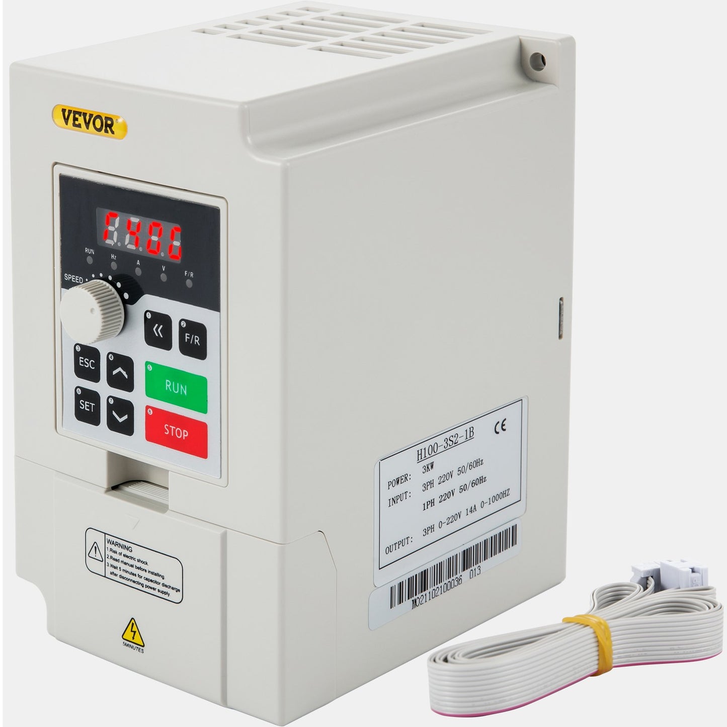 Frekvensomriktare, AC 220V ingång 3KW variabel frekvens CNC-frekvensomvandlare, VFD 4HP 1 eller 3-fas ingång, 3-fas utgång, CNC-motorväxelriktare för motorvarvtalsreglering