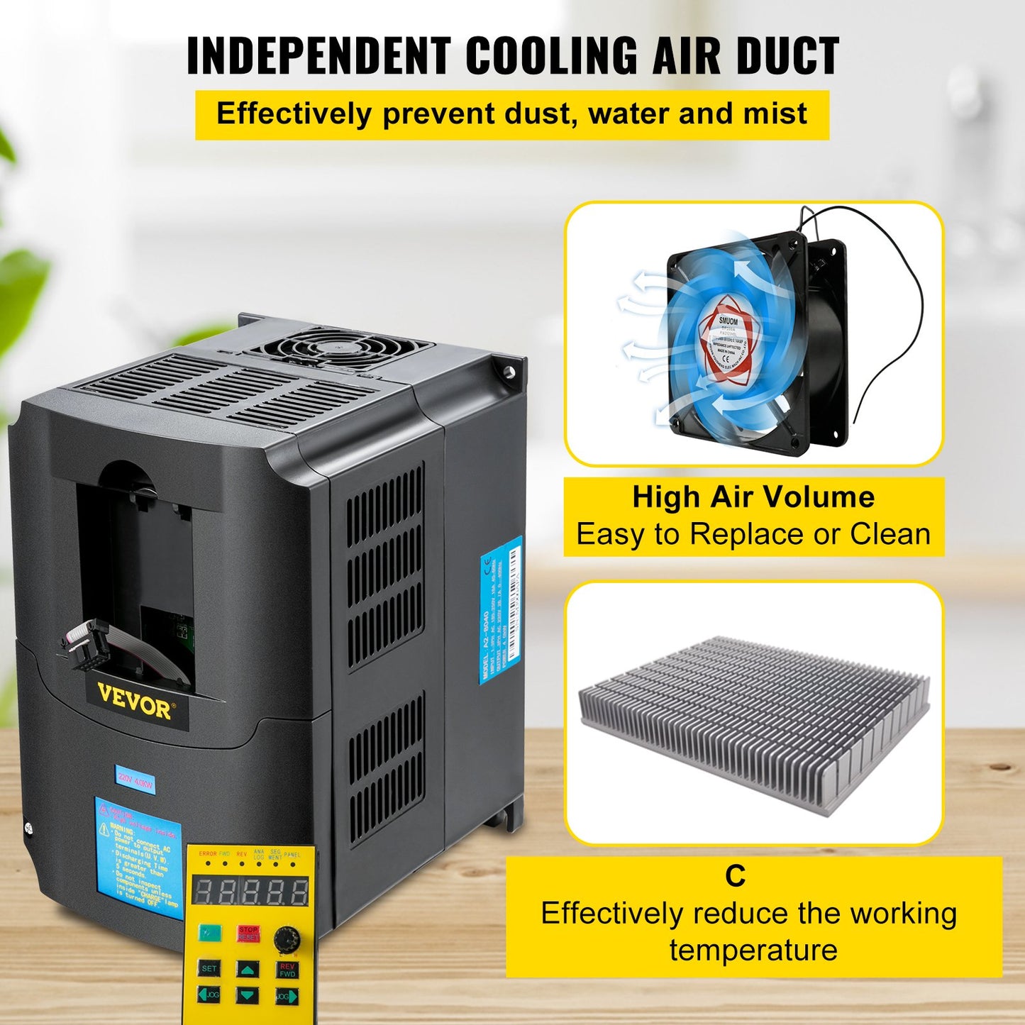 Frequenzumrichter, AC 220 V Eingang 4 kW variabler Frequenz CNC-Frequenzumrichter, VFD 5,5 PS 1- oder 3-Phasen-Eingang, 3-Phasen-Ausgang, CNC-Motorwechselrichter zur Motordrehzahlregelung