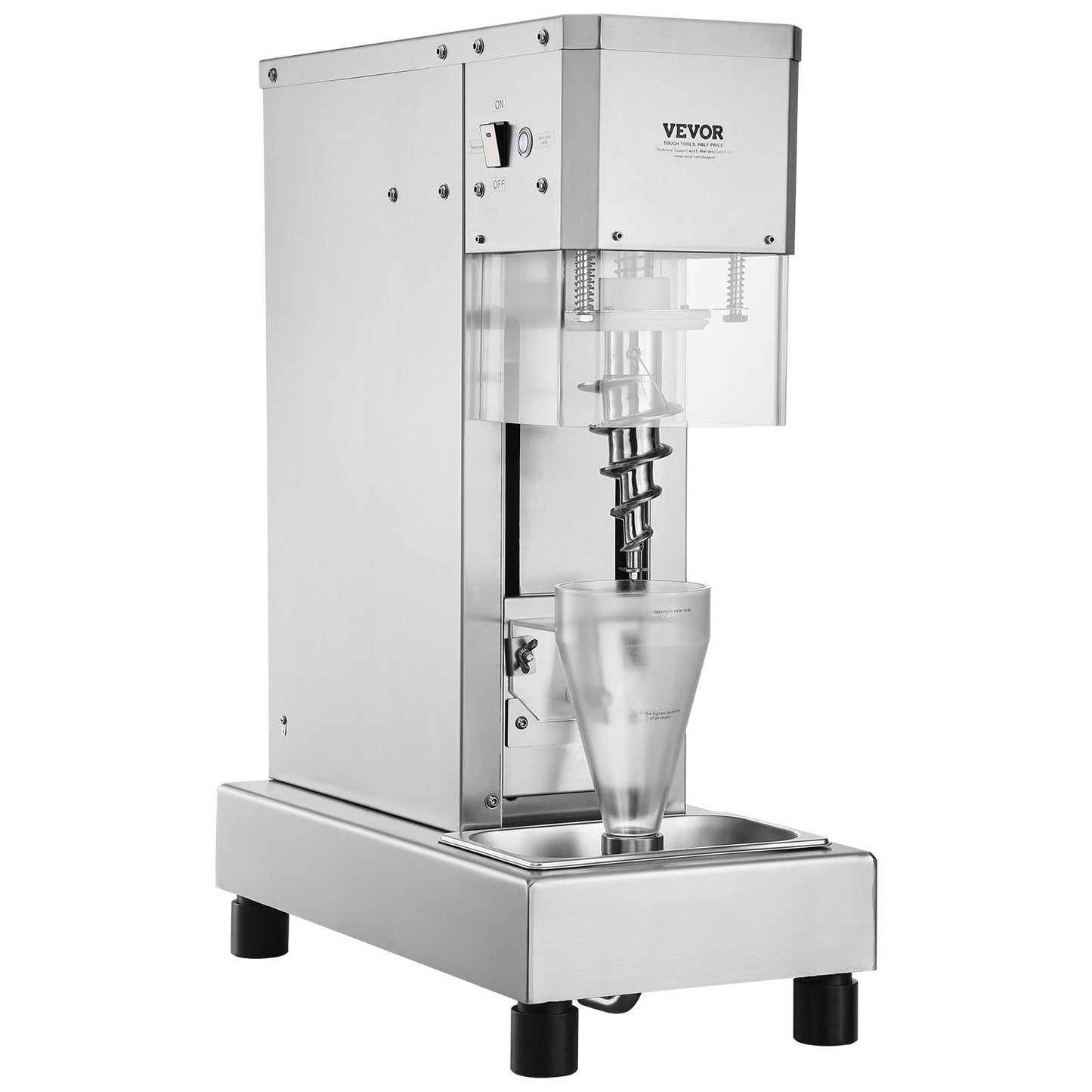 Ice Cream Mixer 750W Glass Mixer Omrörningsmaskin 304 Rostfritt stål