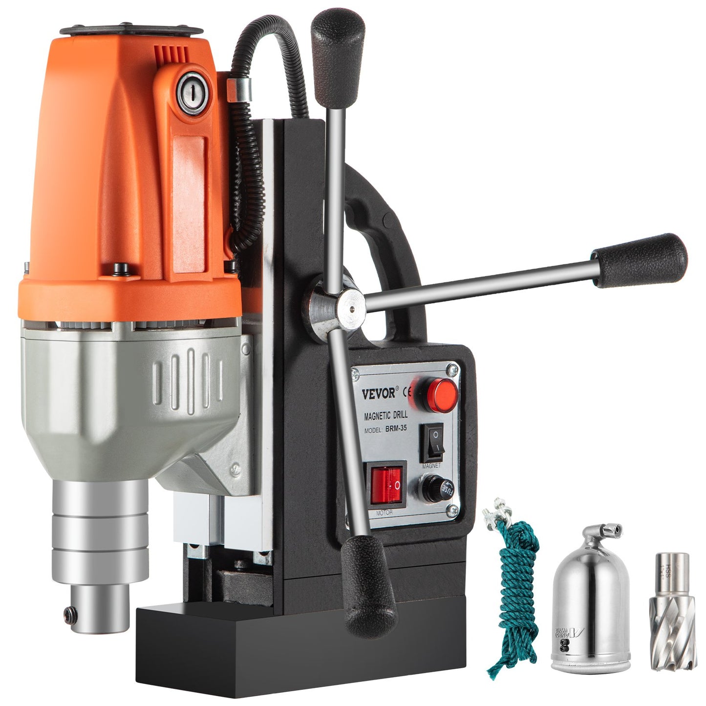 Magnetbohrmaschine 220 V-240 V, Magnetbohrmaschine 980 W, Metallbohrmaschine, hohe Leistung, 680 U/min, Multifunktions-Metallbohrmaschine, 35 mm Kernbohrmaschine zum Bohren und Gewindeschneiden