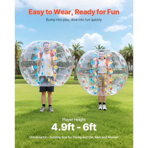 5FT/1,5M uppblåsbara stötfångarbollar PVC Body Sumo Zorb Ball Utomhusspel | EU