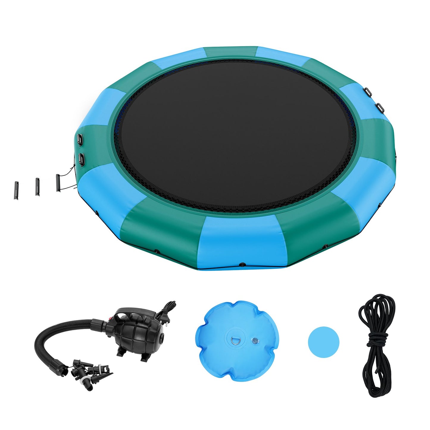 15 fot uppblåsbar vattenstudsmatta simplattform studs för Pool Lake Toy