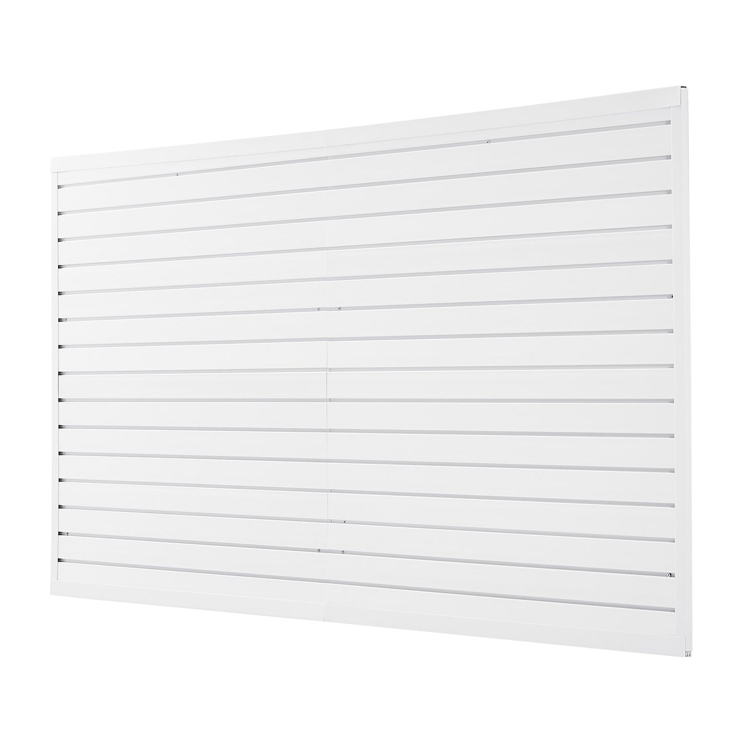8 x 4 ft Lamellväggpanel PVC Vit Garage Lamellvägg med tillbehör