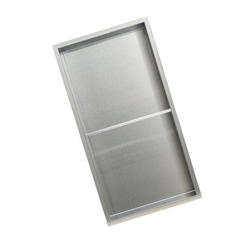 Duschnisch 33,0 x 63,5 x 10,2 cm Infälld vägghylla Rostfritt stål Silver