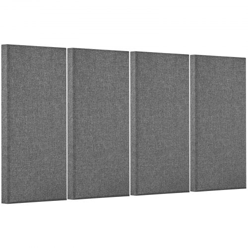 4 acoustic wall panels 5 cm thick 63 x 28 cm self-adhesive grey