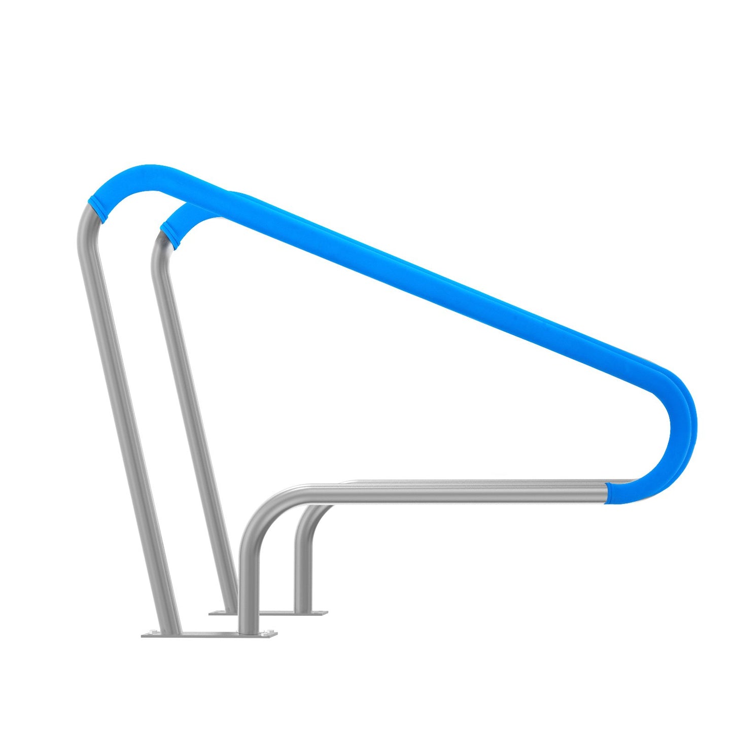 Pool Handrail 2 PCS 48x36in Stainless Steel with Base Plate for Spa Bath