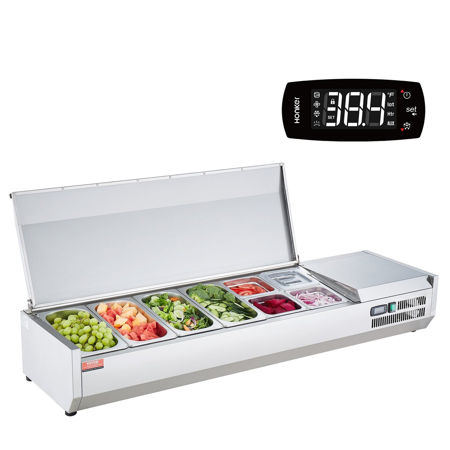 Bänkskiva kylsallad Pizza Prep Station 155 W Rostfri Guard CE