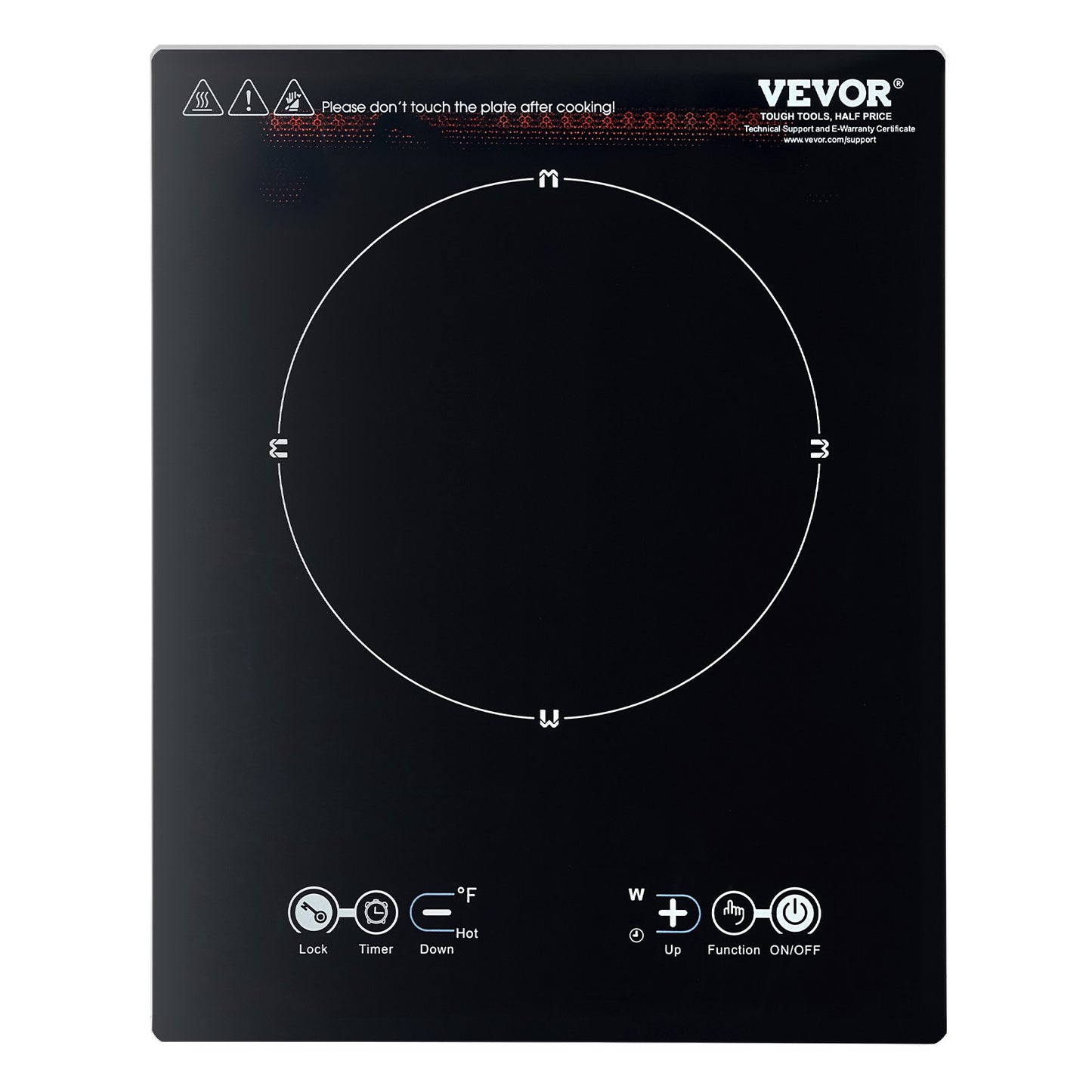 Portable Induction Cooktop 2200W Countertop Burner 11 Temp Levels Hot Plate