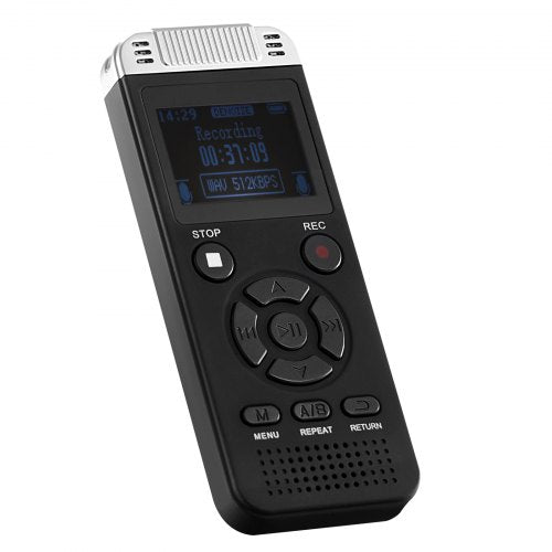 Digital Voice Recorder 128GB Röstaktiverad ljudinspelare med USB MP3 | EU