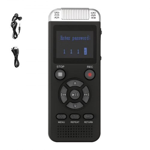 Digital Voice Recorder 128GB Röstaktiverad ljudinspelare med USB MP3 | EU