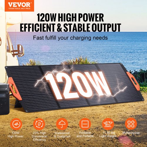 Tragbares monokristallines Solarpanel 120 W faltbares ETFE-Solarladegerät-Kit | EU
