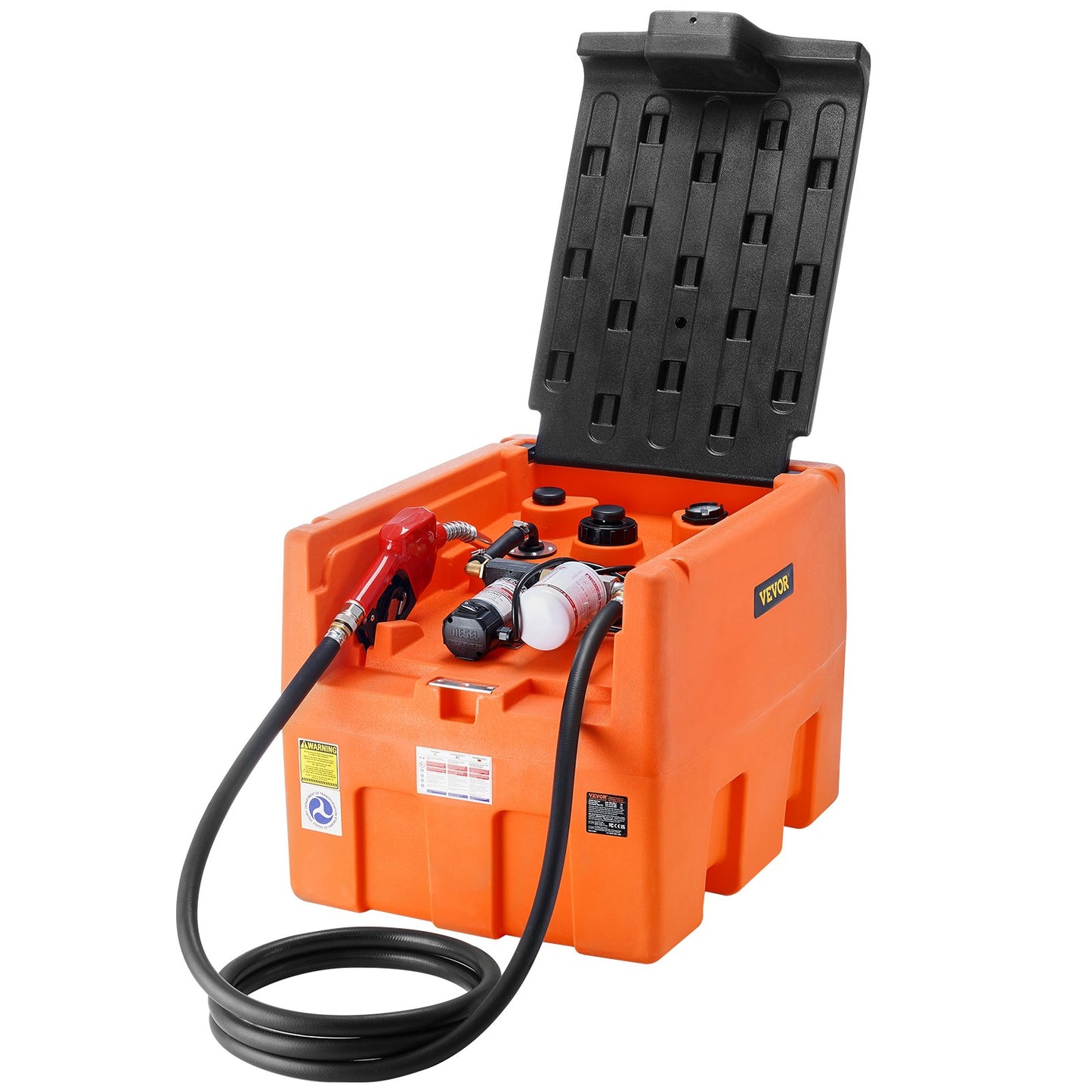 Tragbarer Dieseltank, 48 Gal Kraftstofftank mit 12 V elektrischer Transferpumpe