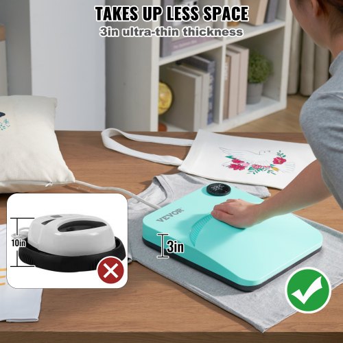 Heat Press 12 x 10 i Portable Easy Press Sublimation Transfer DIY T-shirt | EU