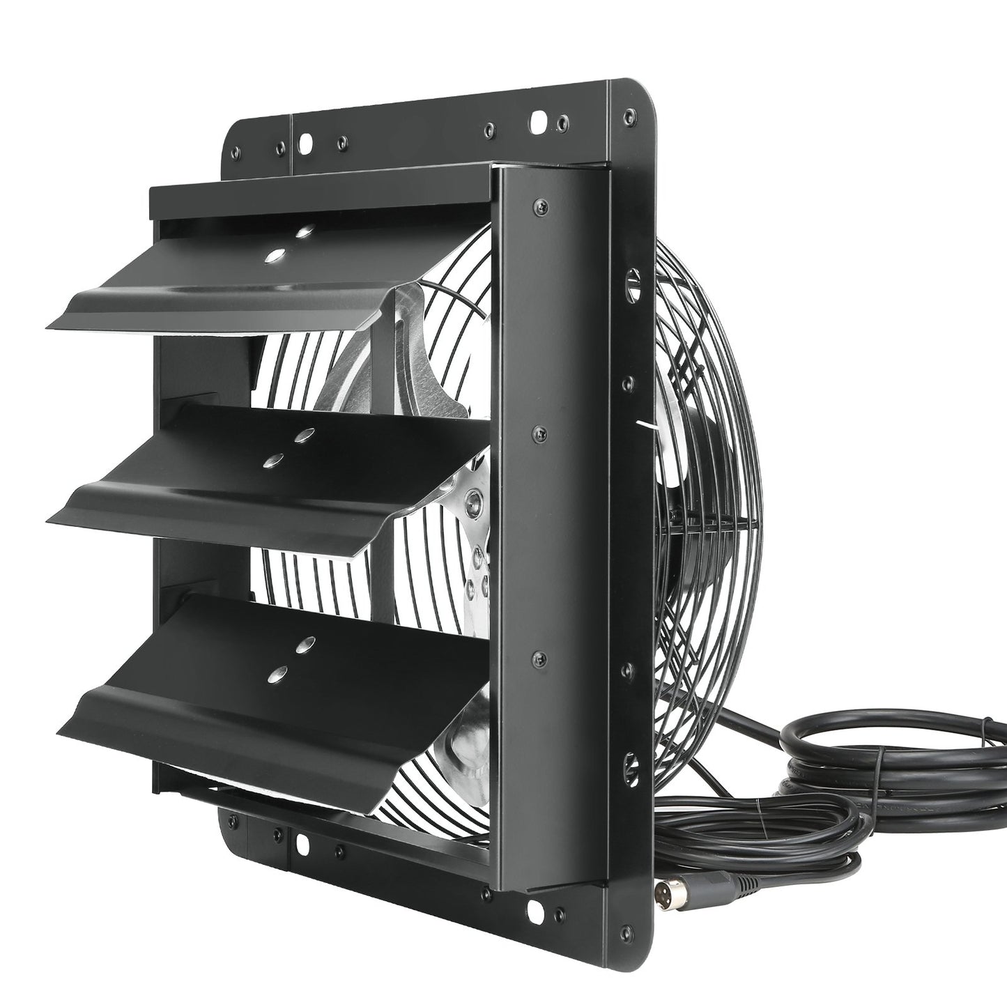 Abluftventilator mit Fensterladen, 254 mm, Fernbedienung, Wandhalterung, EC