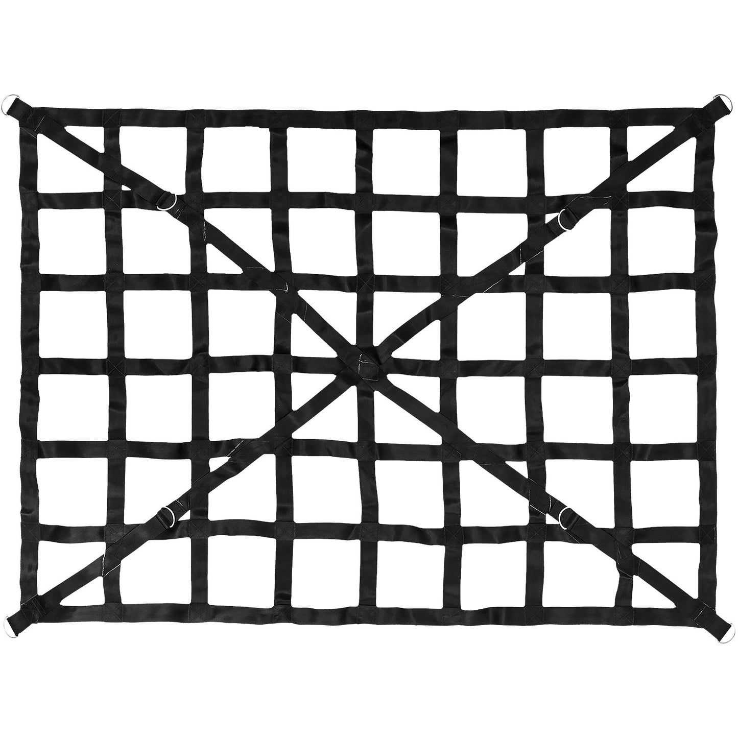 Truck Bed Cargo Net - Cross Strap Förstärkt Truck Cargo Net med D-Rings krok