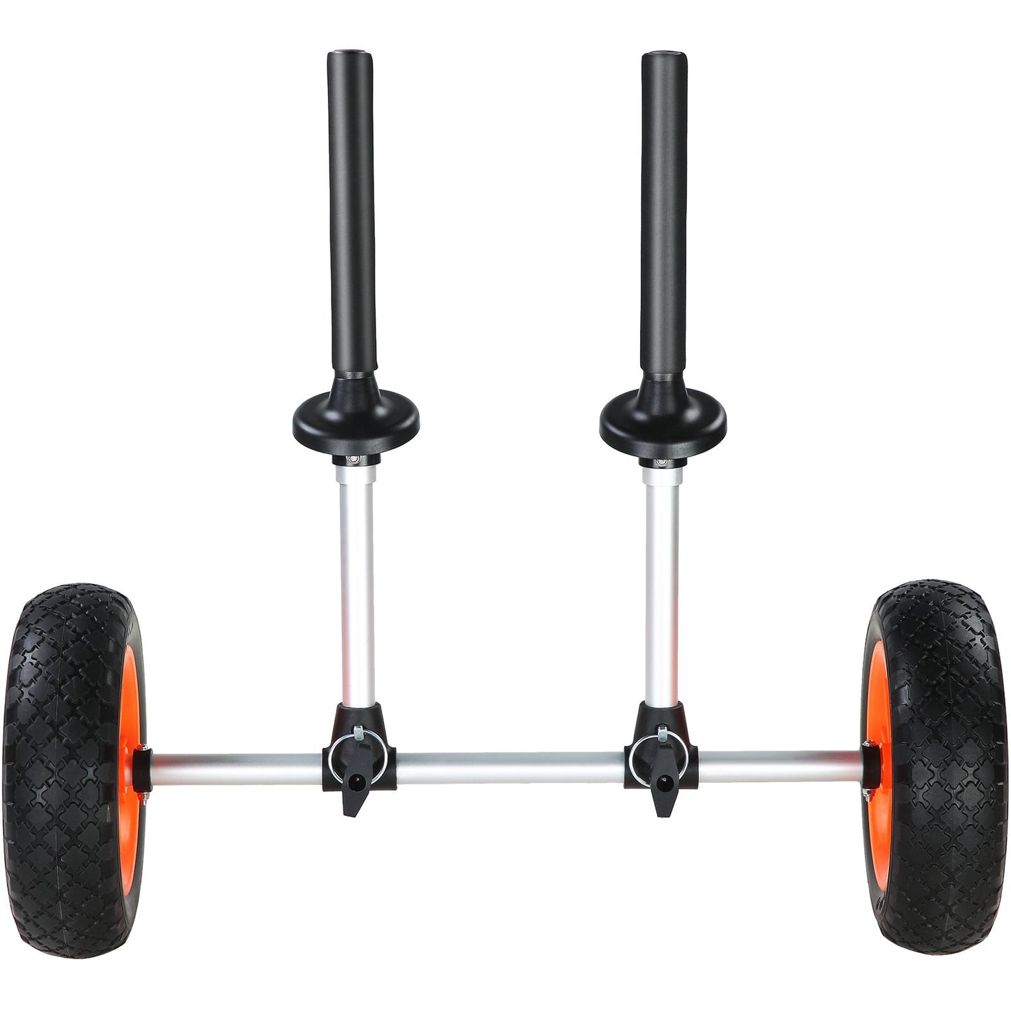 Heavy Duty Kayak Trailer, 280lbs Load Capacity, Detachable Canoe Trailer Cart with 10'' Solid Tires, Adjustable Width & Top Foam Guard, for Kayaks with Drain Holes of 2.54mm and Above