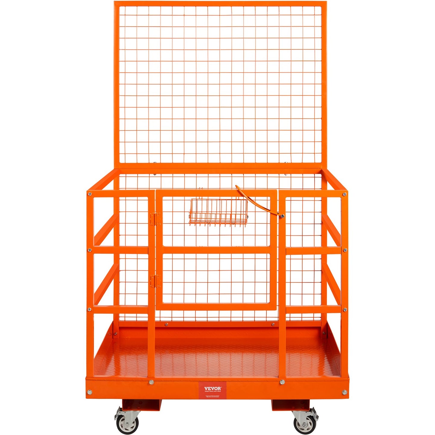 Sicherheitskäfig für Gabelstapler, Arbeitsplattform, 109,2 x 114,3 cm, 636,5 kg, mit Rädern für Luftfracht