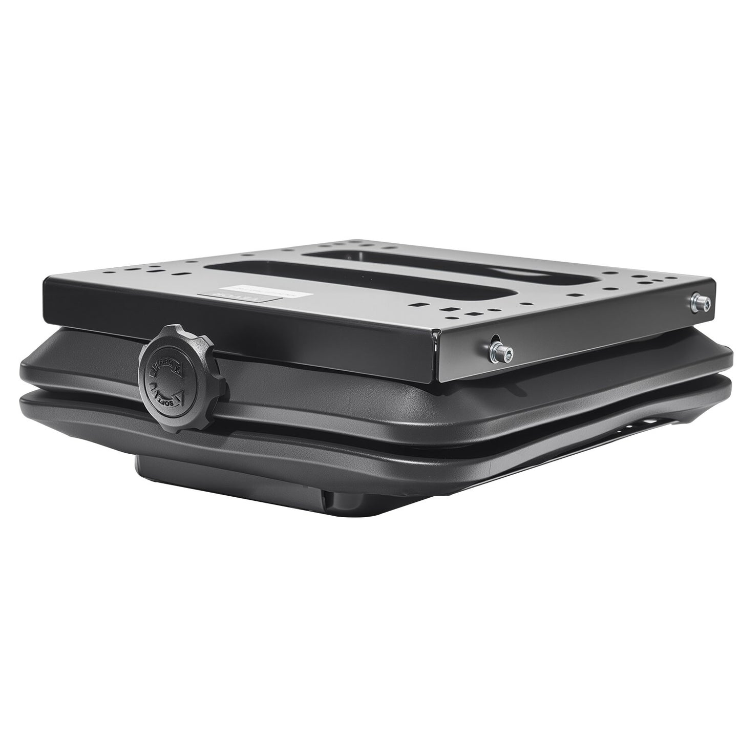 Seat suspension kit without slide track fits lawn mowers with forklift