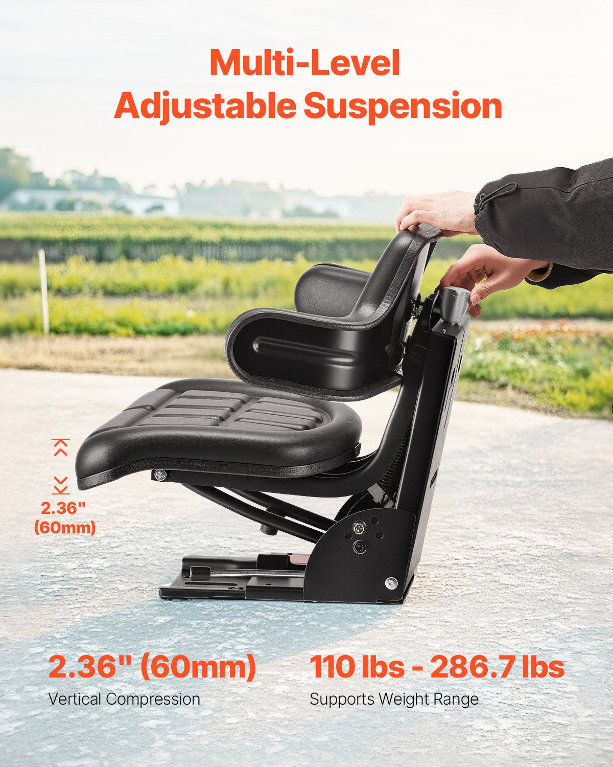 Waterproof forklift seat adjustable tractor suspension seat mower excavator