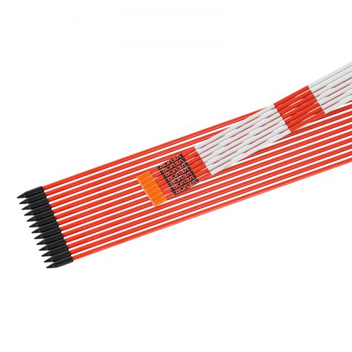 200 pcs. reflective driveway markers 1/4" diameter 48 inch snow pegs reflectors