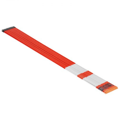 200 pcs. reflective driveway markers 1/4" diameter 48 inch snow pegs reflectors