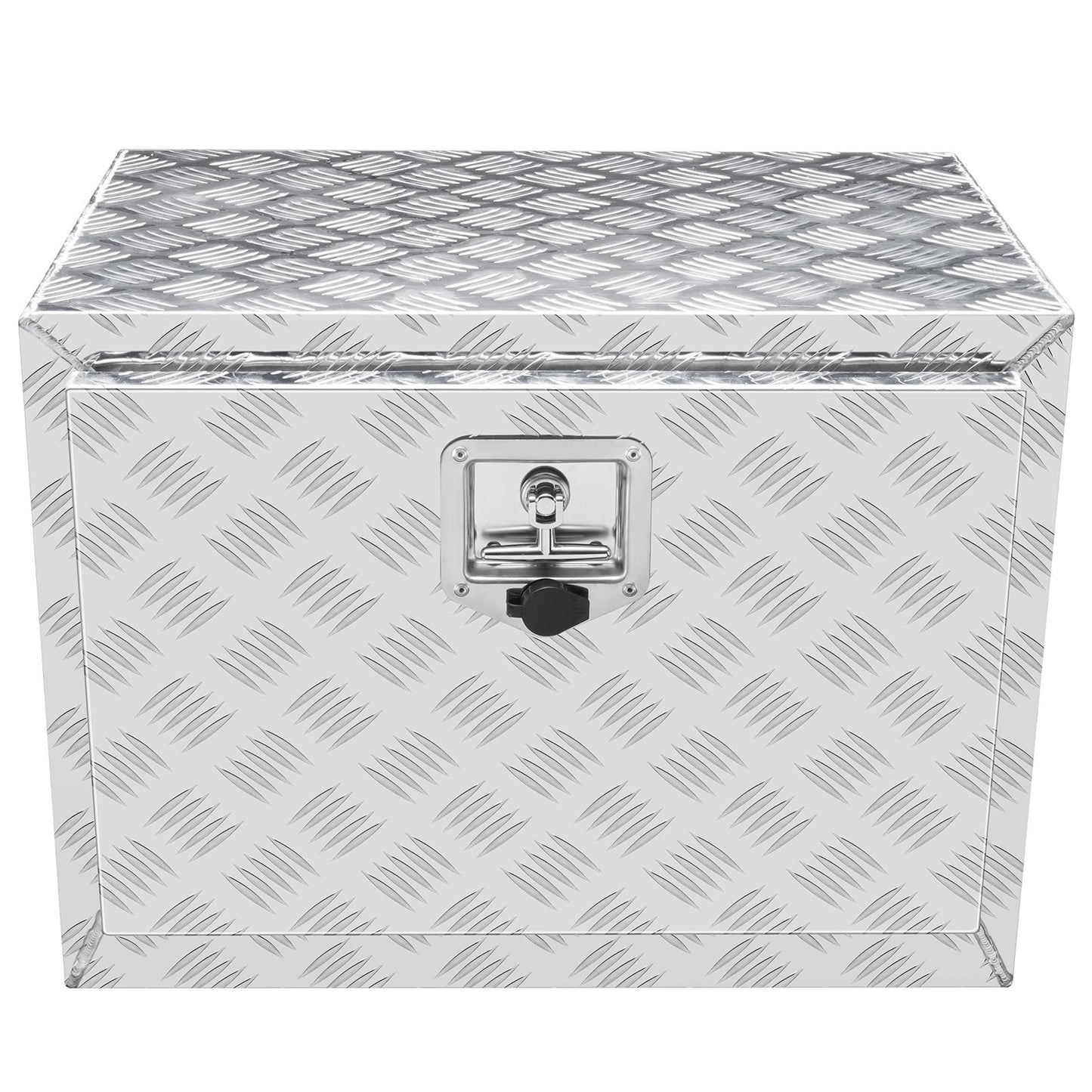 Unterwagen-LKW-Box, 24" x 14" x 16" Pickup-Aufbewahrungsbox, robuster Werkzeugkasten aus Aluminium mit Diamantplatte und Schloss und Schlüssel, wasserdichte Anhänger-Aufbewahrungsbox mit T-Griff-Verriegelung für LKW, Transporter, Anhänger