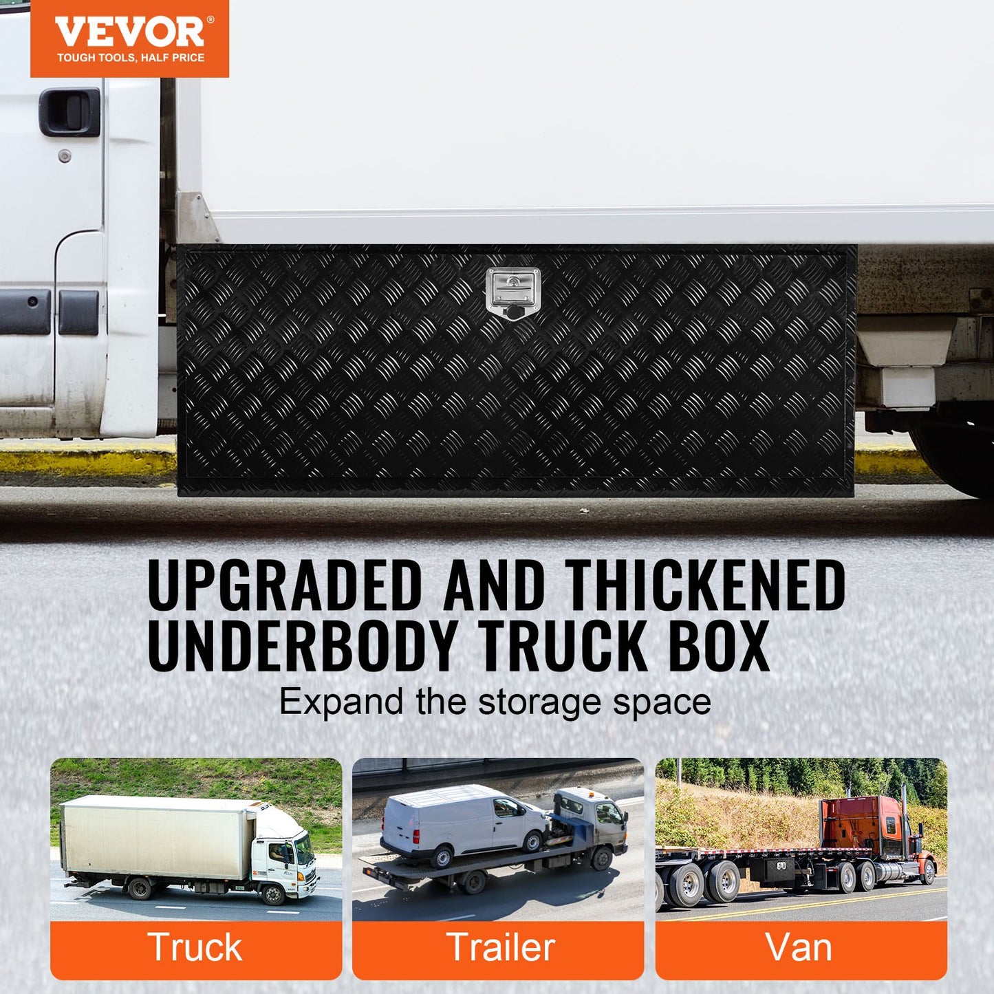 Untergestell Aluminium LKW Werkzeugkasten 60" x 24" x 24" Anhänger RV Werkzeugaufbewahrung