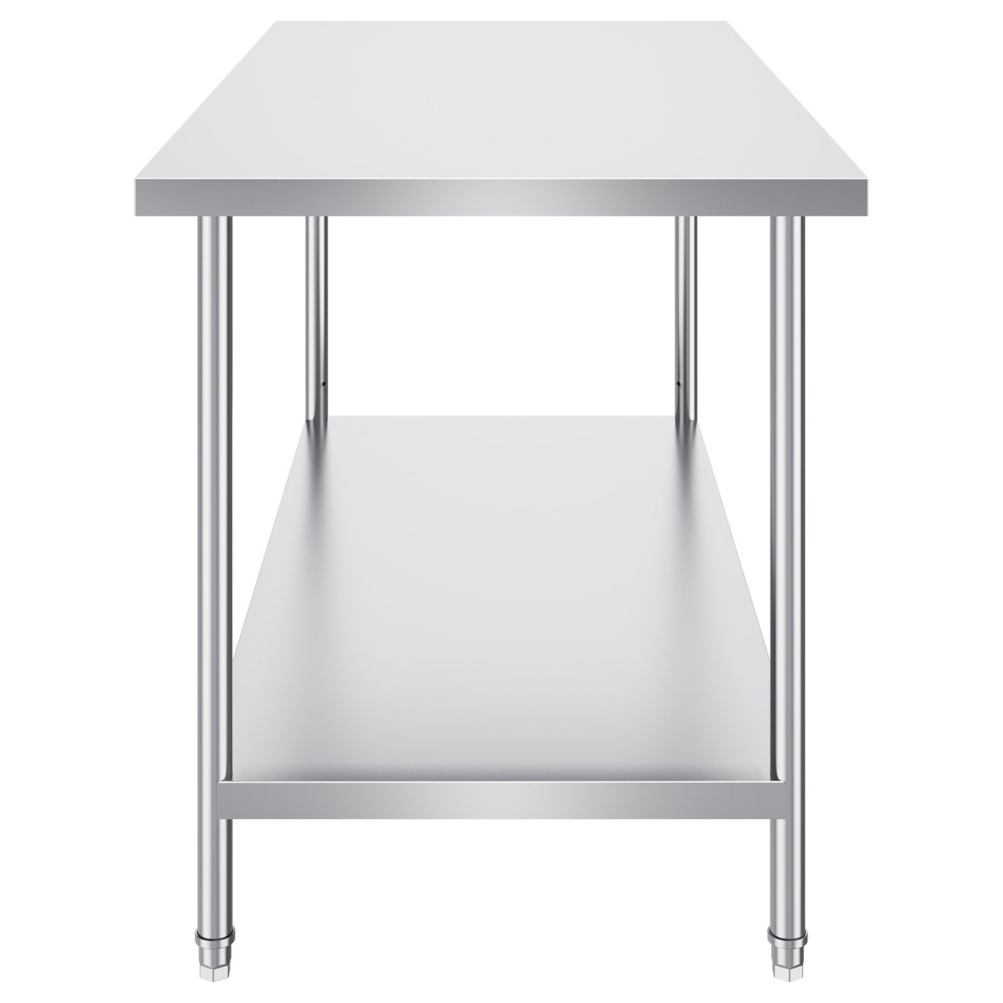 Arbeitsvorbereitungstisch aus Edelstahl, gewerblicher Arbeitstisch, Lebensmittelzubereitung, 30 x 60 x 34 Zoll