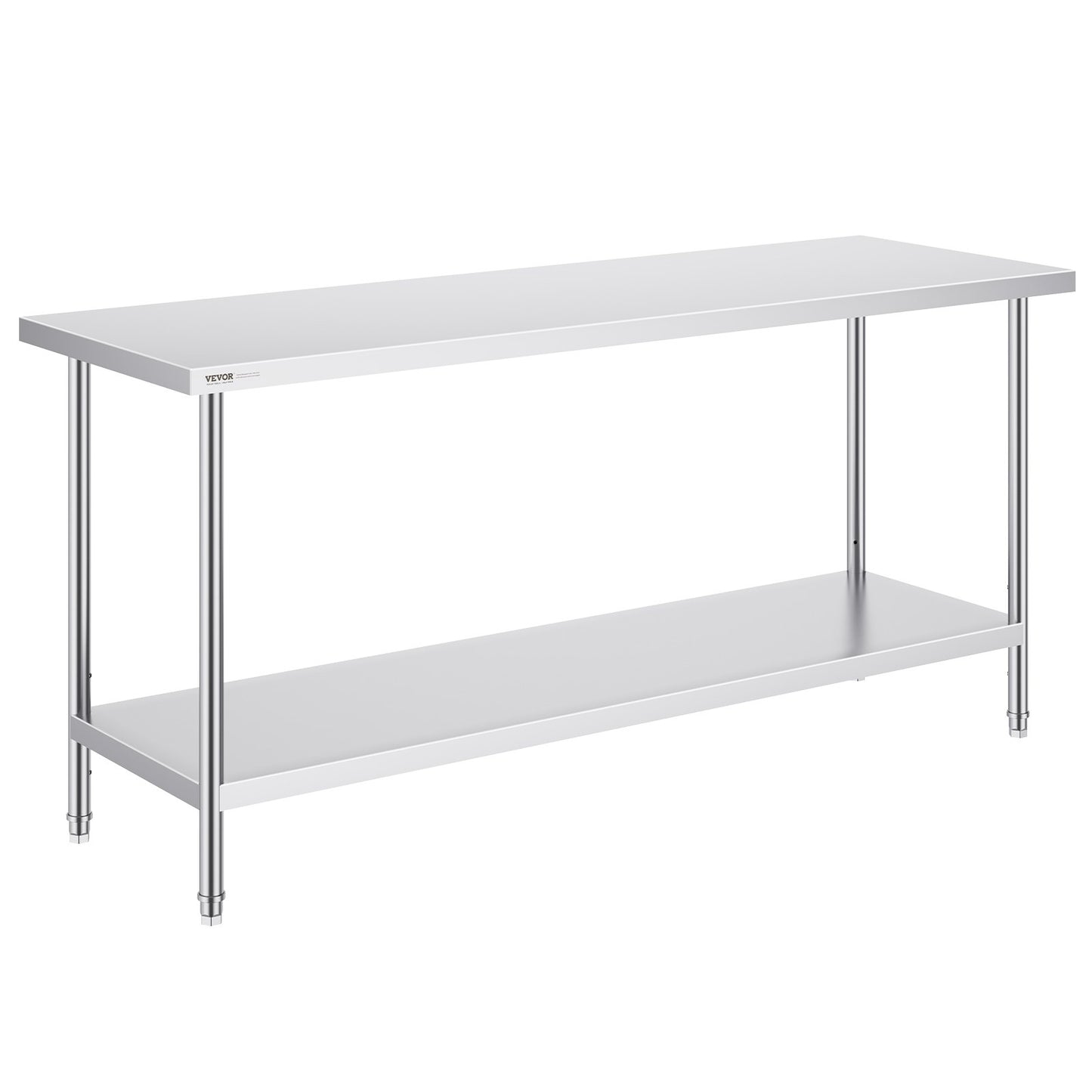 Rostfritt stål Arbetsförberedande bord Kommersiellt arbetsbord Matförberedelser 24x72x34in