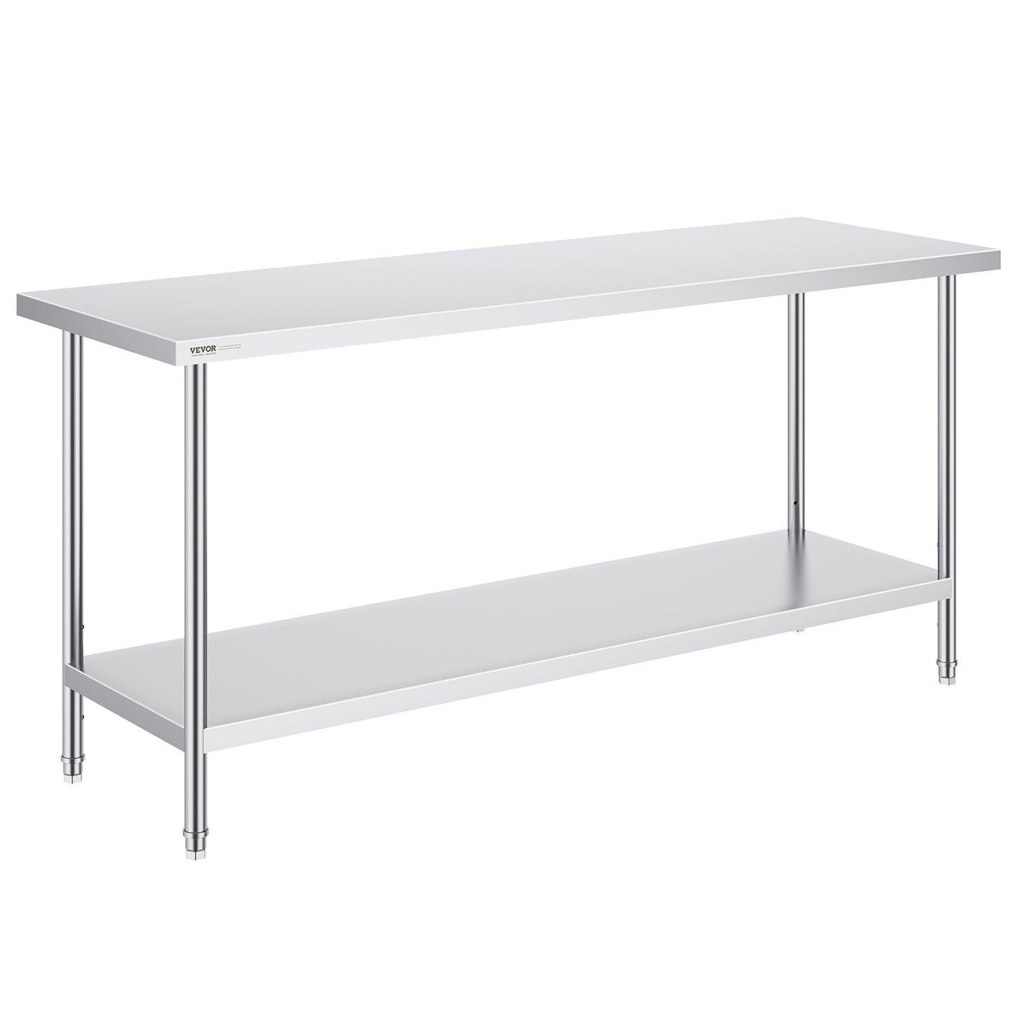Rostfritt stål Arbetsförberedande bord Kommersiellt arbetsbord Matförberedelser 24x72x34in
