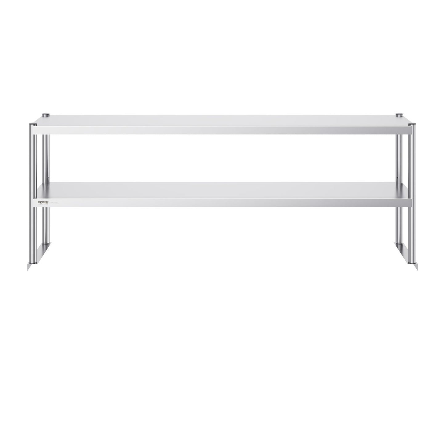 Dubbel överhylla i rostfritt stål 2-vånings 12"x72" för förberedande bord