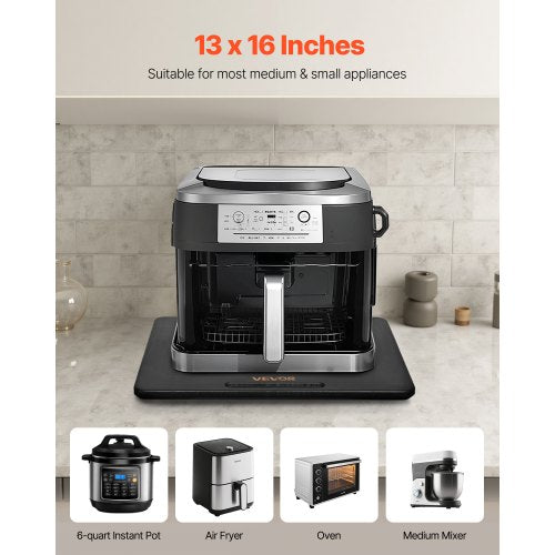Geräteschrank 33x40cm Auszugstablett für Kaffeemaschine schwarz