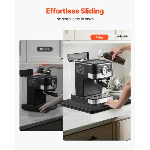 Geräteschrank 33x40cm Auszugstablett für Kaffeemaschine schwarz