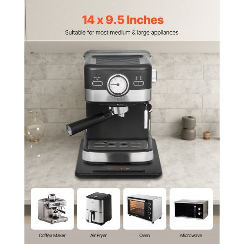 Appliance Slider 14 x 9,5 tum glidbricka för kaffebryggare svart