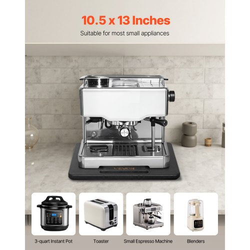 Geräteschrank, 26,7 x 33 cm, Schiebefach für Kaffeemaschine, Schwarz