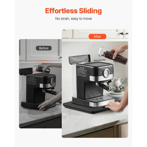 Geräteschrank, 26,7 x 33 cm, Schiebefach für Kaffeemaschine, Schwarz