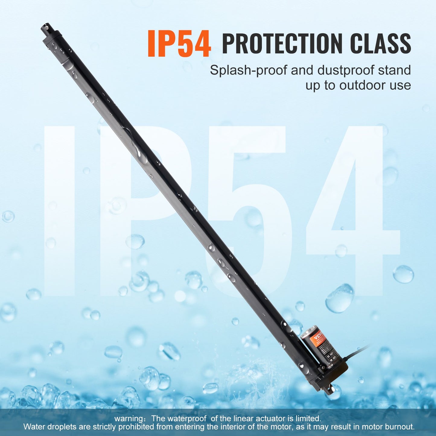 Linjärt ställdon 12V 20Inch 0,55"/s Höghastighets 220lbs/1000N IP54-skydd
