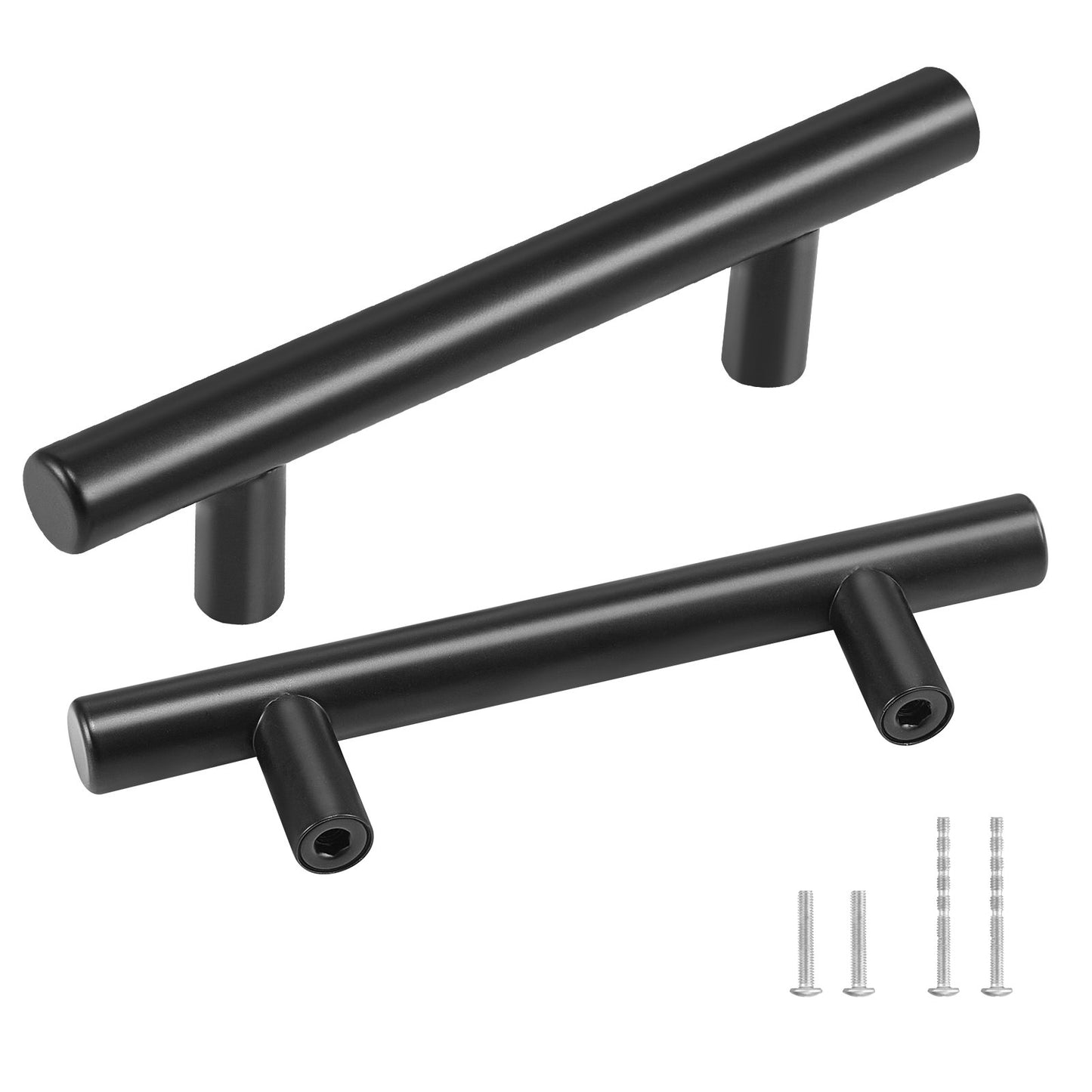 30-Pack Cabinet Pulls, 3 Inch / 76 mm Center to Center Slim Kitchen Cabinet Drawer Pull, Stainless Steel Modern Kitchen Cabinet Door Handles for Kitchen Bathroom Bar Hardware Matte Black