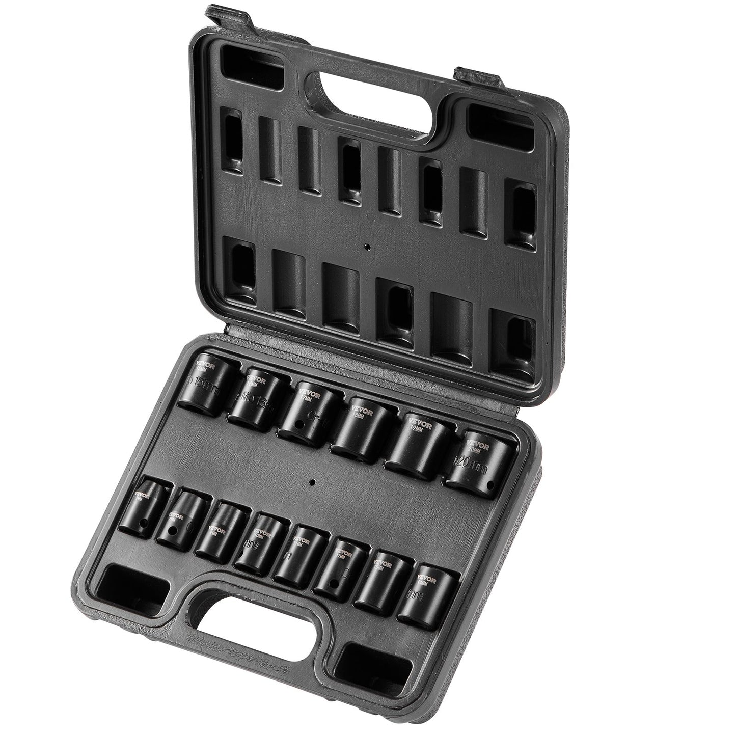 Schlagschrauber-Set, 14-teilig, 6-Punkt-Bits, 3/8-Zoll-Antrieb, Ratschen-Werkzeugsatz, Koffer