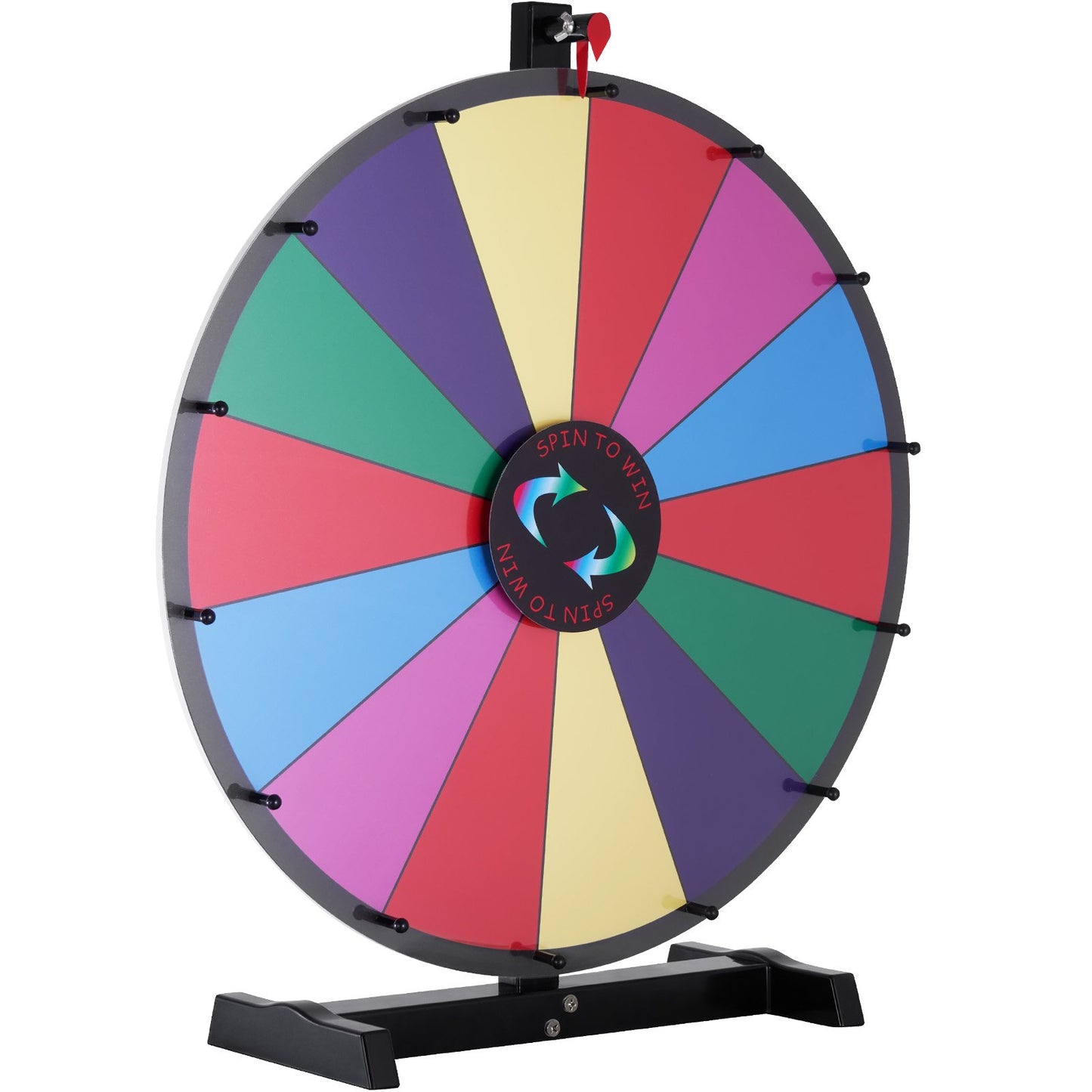 24 tums snurrande prishjul, 14 spelautomater bordsspinnare, kraftigt roulettehjul med torr radering och 2 markörer, vinn Fortune Spin-spel i Party Pub Trade Show Carnival