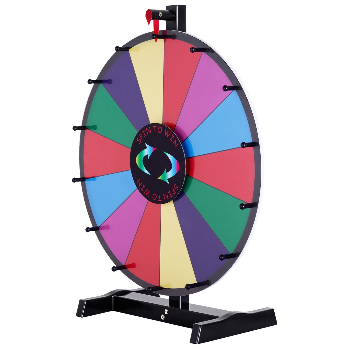 24 tums snurrande prishjul, 14 spelautomater bordsspinnare, kraftigt roulettehjul med torr radering och 2 markörer, vinn Fortune Spin-spel i Party Pub Trade Show Carnival