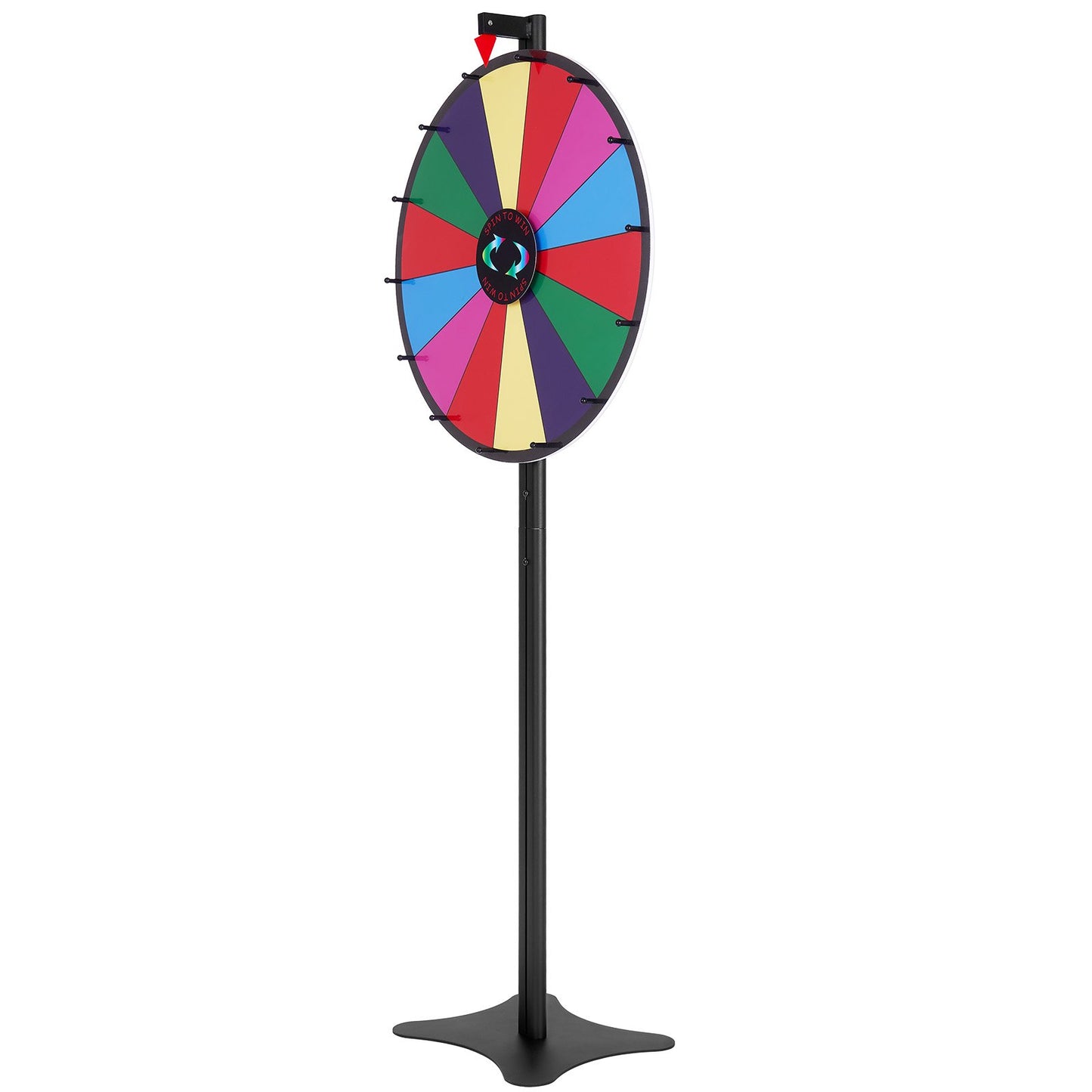 24-tums snurrande prishjul, 14 spelautomater, rouletthjul med torr radering och 2 markörer, bordsskiva eller golvstående Vinn Fortune Spin-spel i Party Pub Trade Show Carnival